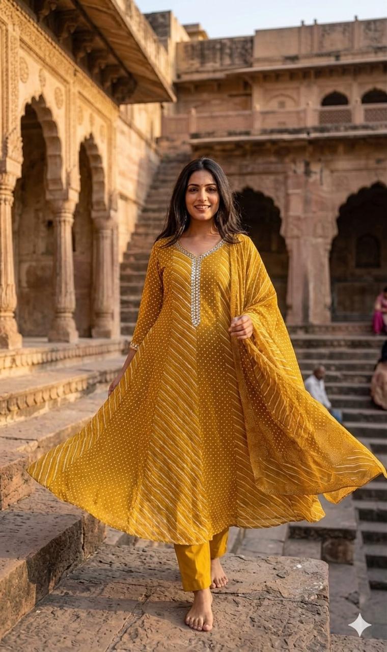 Rangrez Leher Mul Cotton Suit Sets