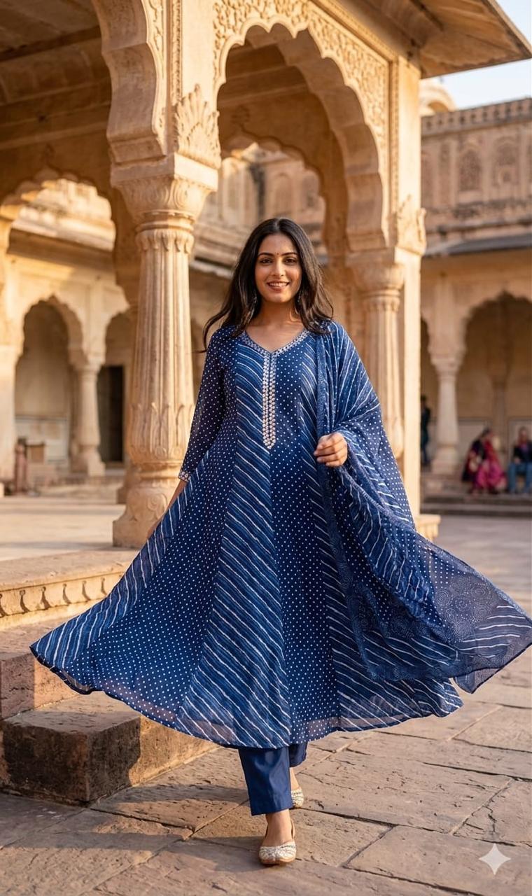 Rangrez Leher Mul Cotton Suit Sets