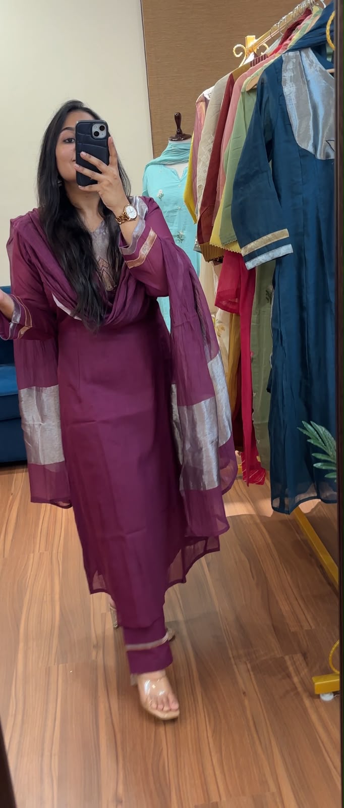 Shahi Lotus Mul Chanderi Suit Sets