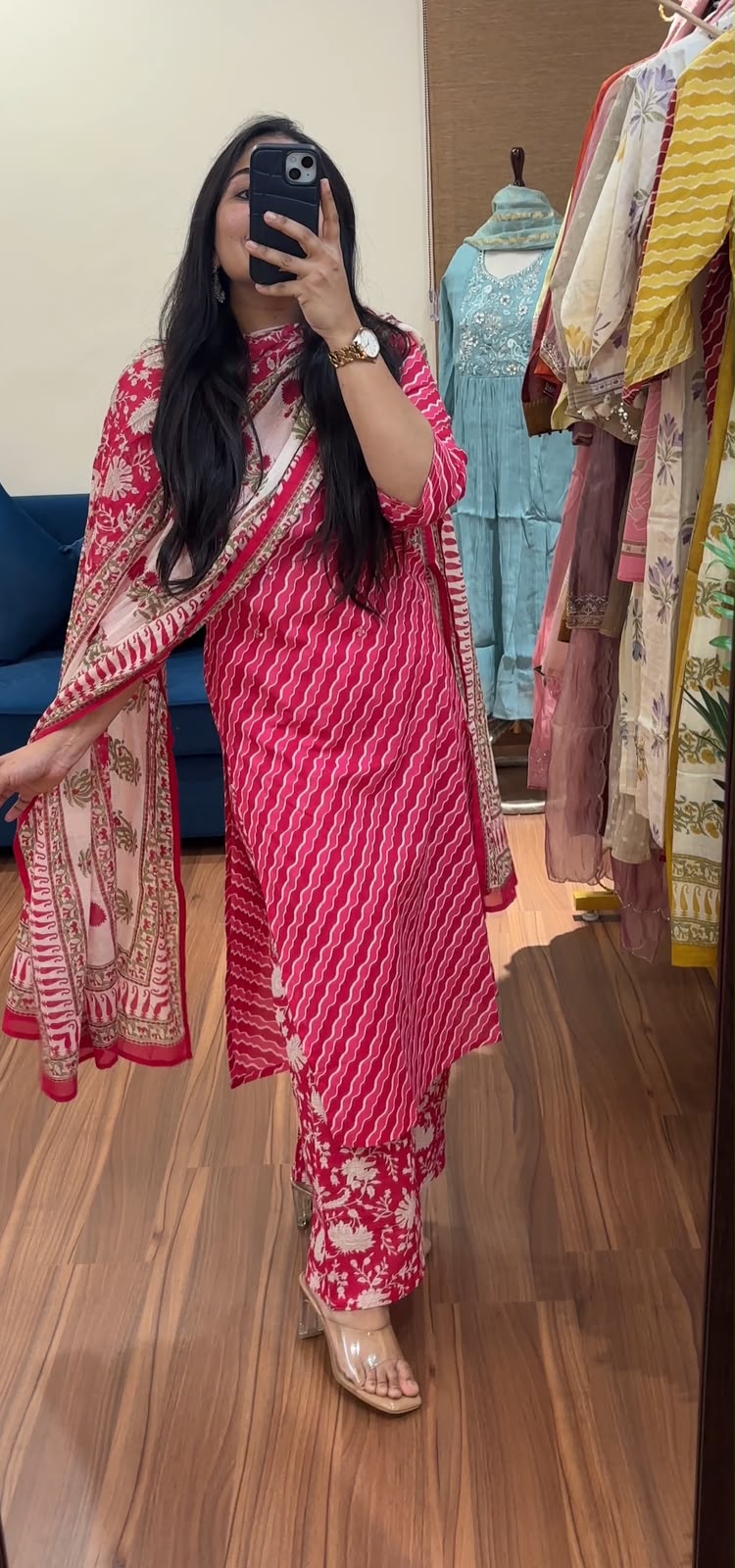 Rangriti Leheriya Elegant Cotton Suit Sets