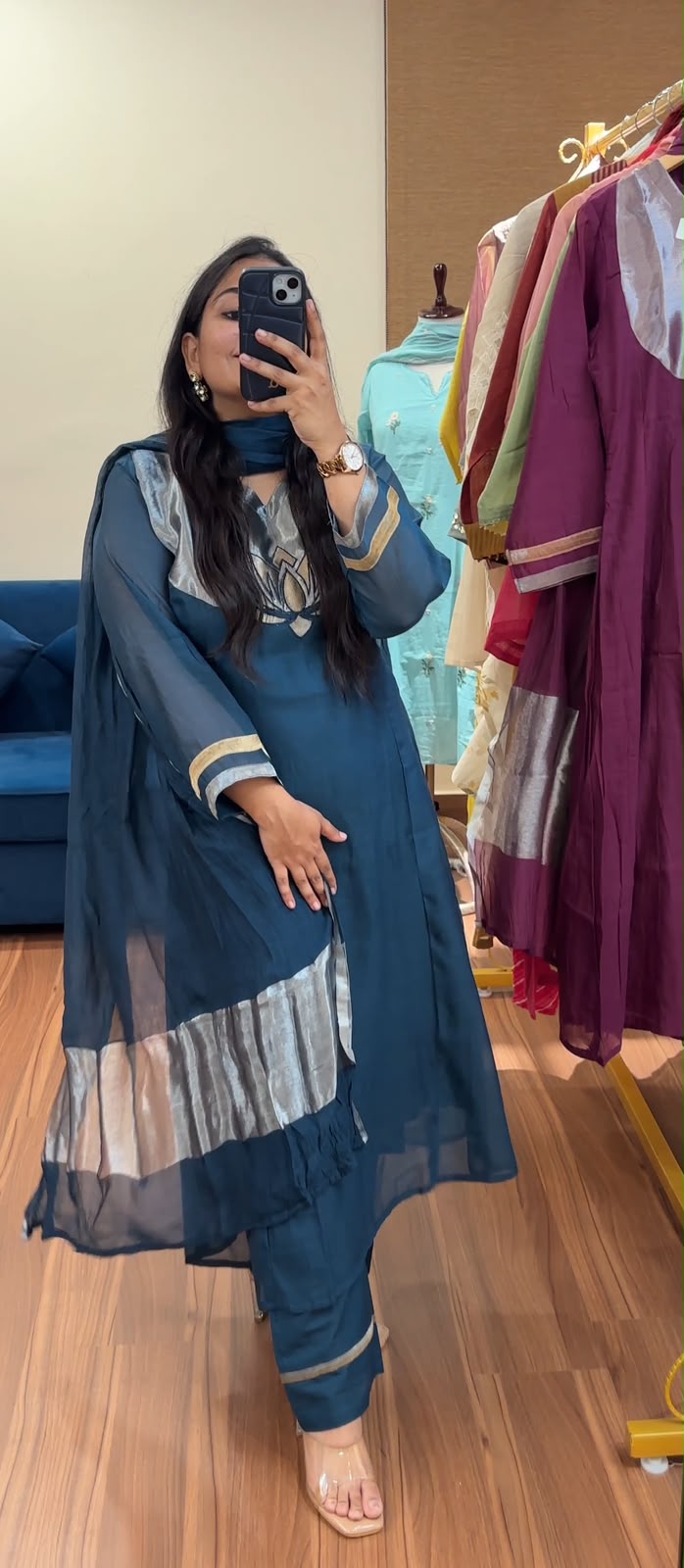 Shahi Lotus Mul Chanderi Suit Sets