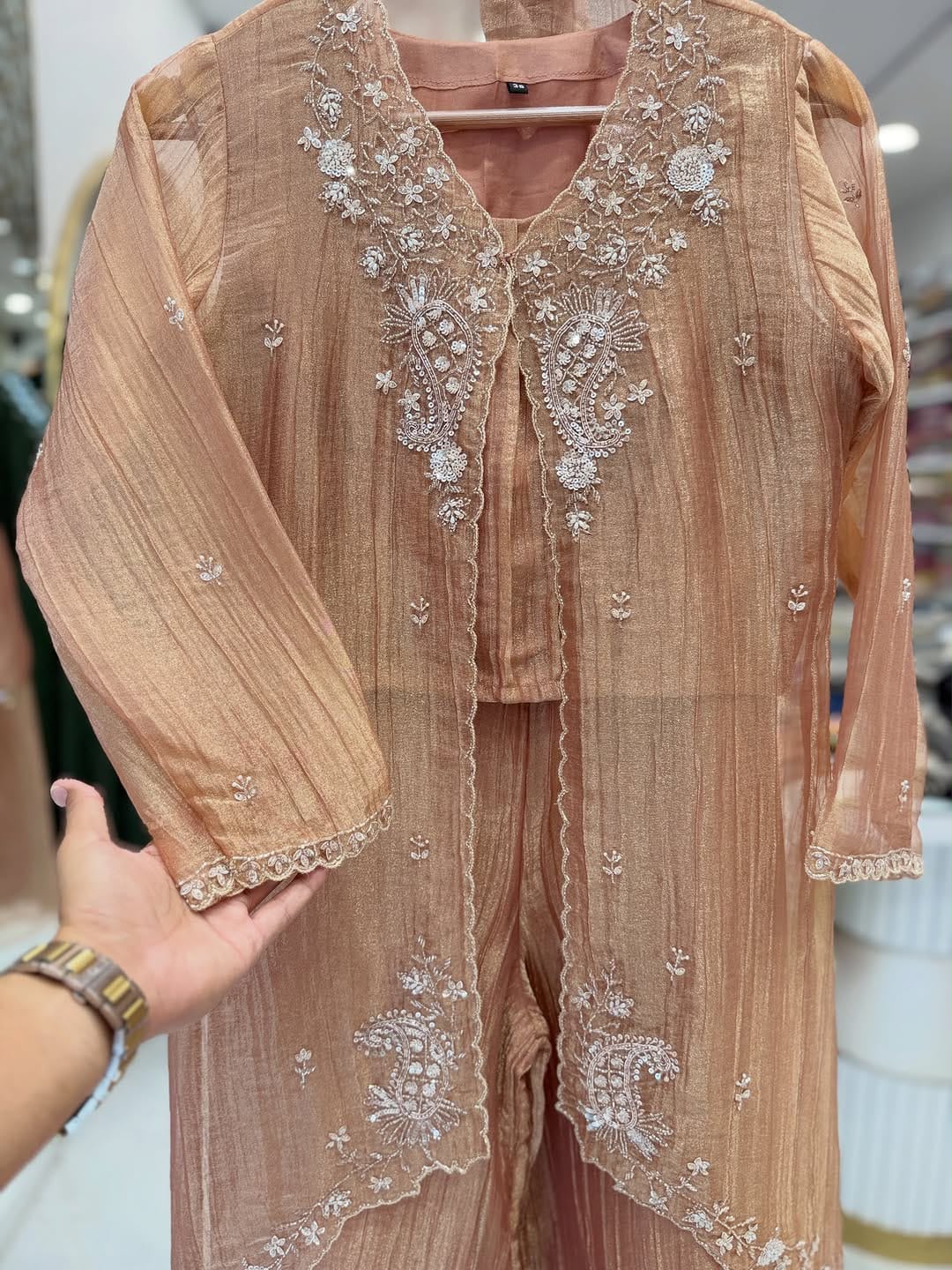 Elara Banarasi Crush Co-ord Set