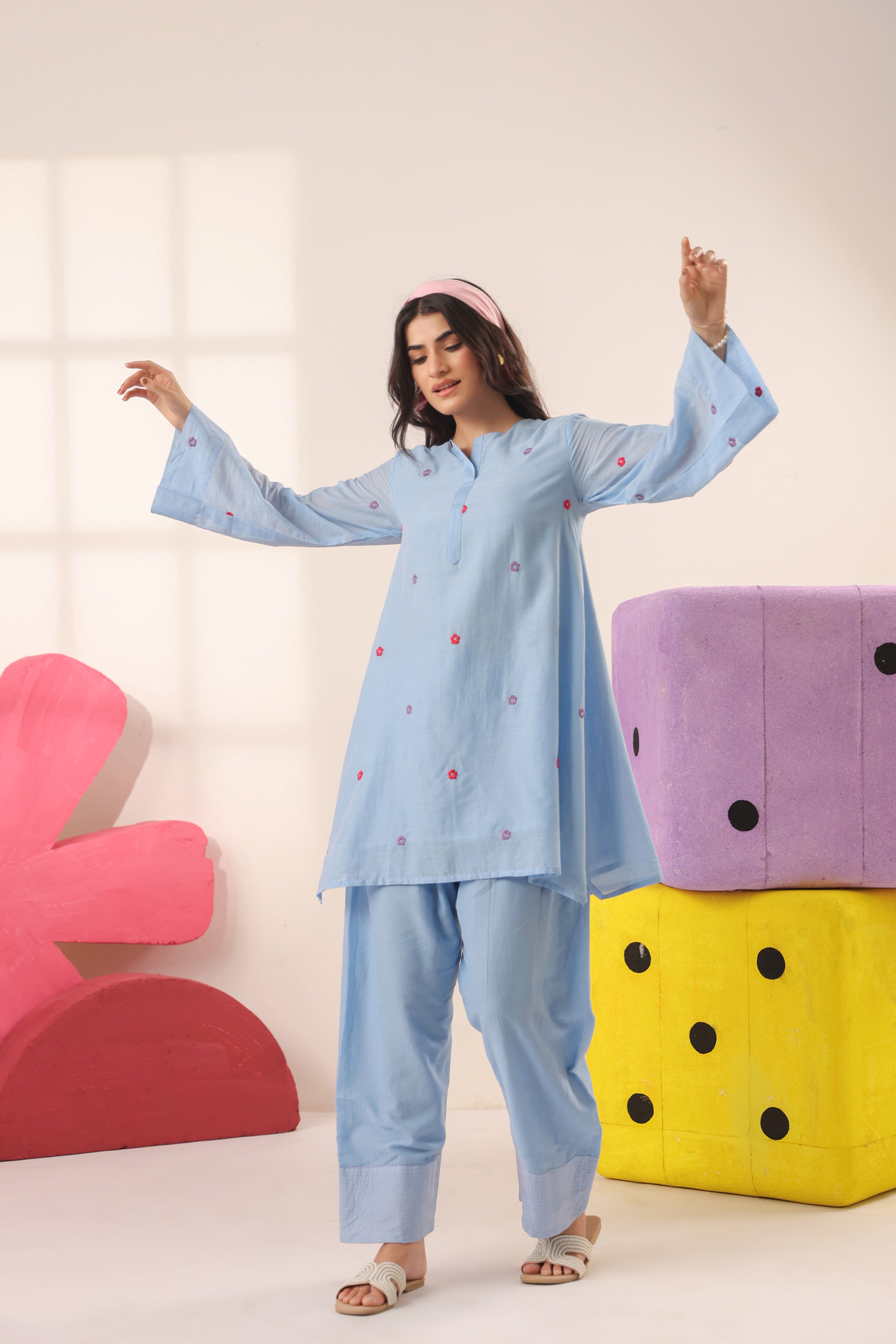 Pastel dream Farsi Co-ord Set