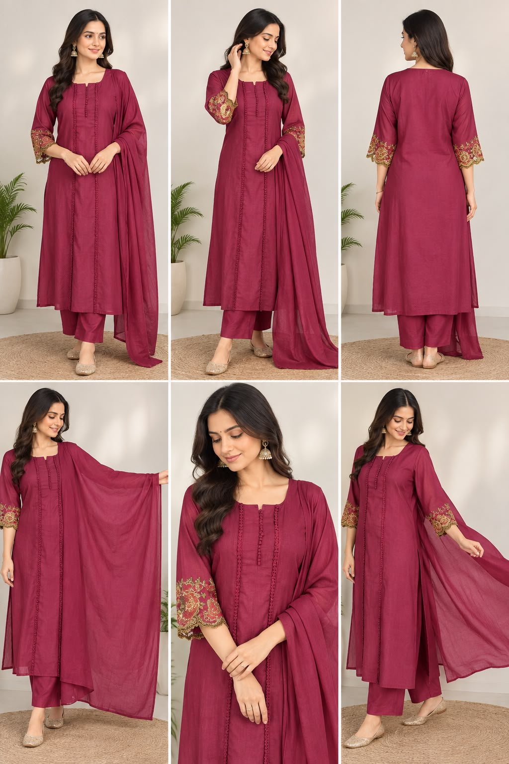 Kashvi Cotton Thread-work Suit Sets