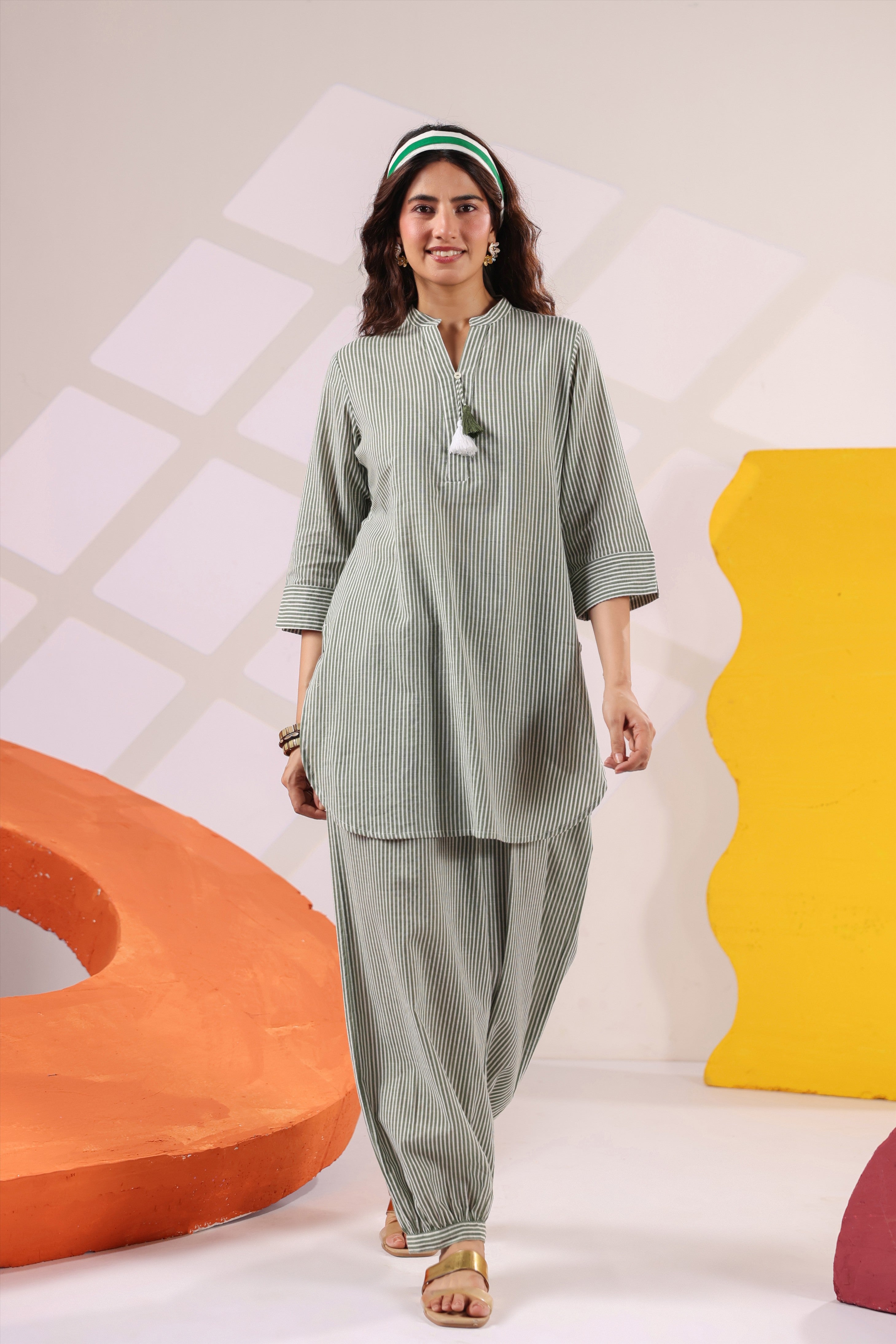 Classic Stripe Farsi Co-ord Set
