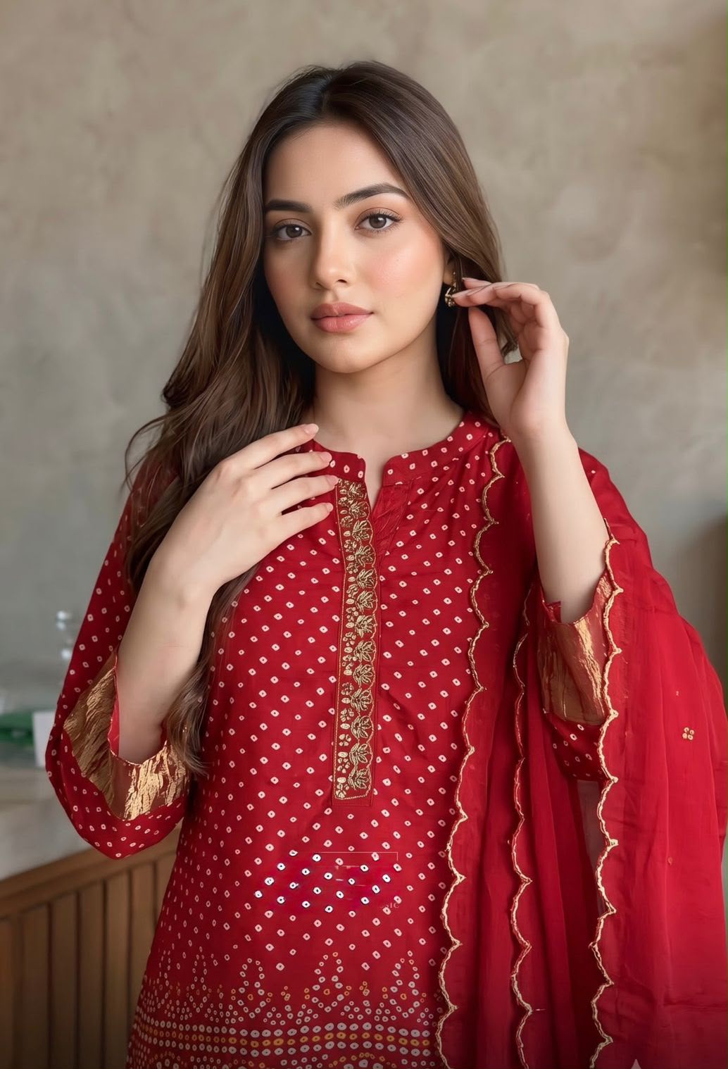 Nazaro Bandhani Gajji Silk Suit Sets